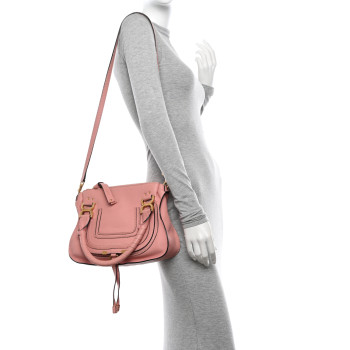 CHLOE Calfskin Small Marcie Satchel Light Pink