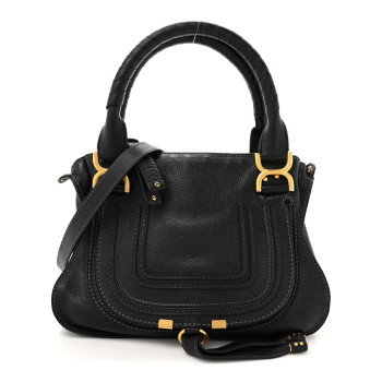CHLOE Calfskin Small Marcie Satchel Black