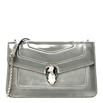 BULGARI Metallic Serpenti Forever Small Shoulder Bag Silver BULGARI Metallic Serpenti Forever Small Shoulder Bag Silver