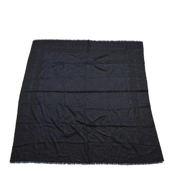 CHRISTIAN DIOR Wool Silk Metallic Cannage Scarf Blue Gold CHRISTIAN DIOR Wool Silk Metallic Cannage Scarf Blue Gold