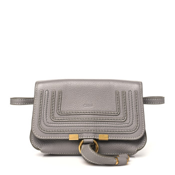 CHLOE Calfskin Marcie Convertible Belt Bag Cashmere Grey
