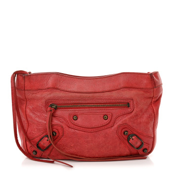 BALENCIAGA Chevre Classic Hardware Porte Toilette Makeup Clutch  Rouge Coquelicot