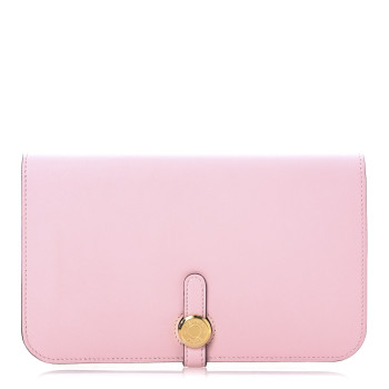 HERMES Swift Dogon Duo Wallet Rose Sakura