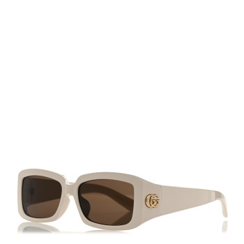 GUCCI Acetate Rectangular Sunglasses GG1403SK White