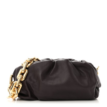 BOTTEGA VENETA Calfskin The Pouch Chain Grape