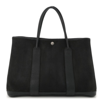 HERMES Toile Negonda Garden Party Tote 36 MM Black