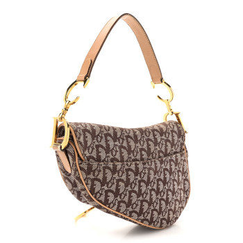 CHRISTIAN DIOR Monogram Saddle Bag Brown CHRISTIAN DIOR Monogram Saddle Bag Brown