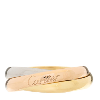 CARTIER 18K Pink Yellow White Gold Small Trinity Ring 51 5.75 CARTIER 18K Pink Yellow White Gold Small Trinity Ring 51 5.75