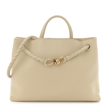 BOTTEGA VENETA Silky Calfskin Medium Andiamo Shoulder Bag Butterscotch