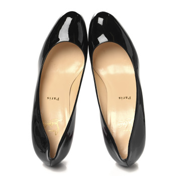 CHRISTIAN LOUBOUTIN Patent New Simple 85 Pumps 41 Black