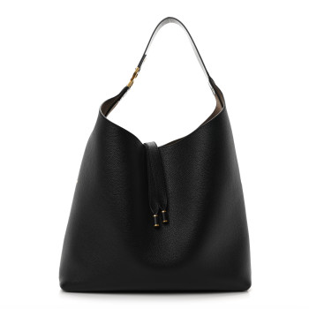 CHLOE Grained Calfskin Marcie Hobo Bag Black