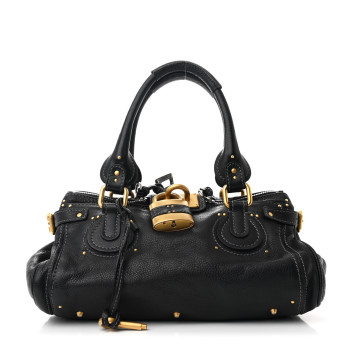 CHLOE Calfskin Medium Paddington Satchel Black