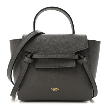 CELINE Grained Calfskin Pico Belt Bag Grey