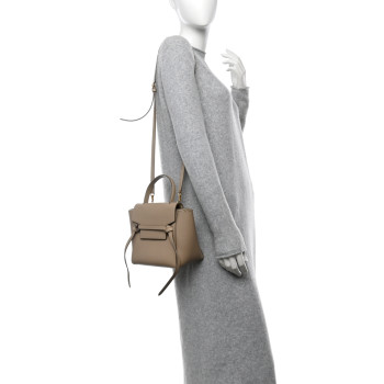 CELINE Grained Calfskin Nano Belt Bag Light Taupe