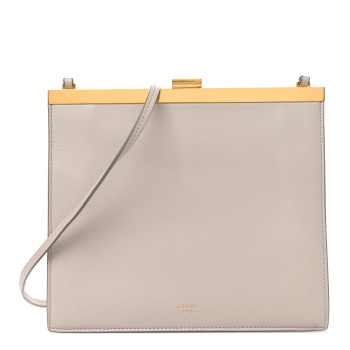 CELINE Smooth Calfskin Mini Clasp Bag Light Grey