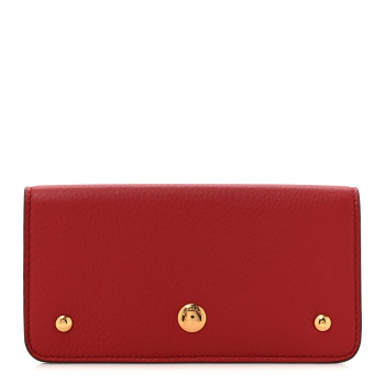 BURBERRY Marais Calfskin Rowe Continental Wallet Dark Carmine