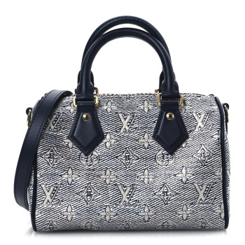 LOUIS VUITTON Monoglam Speedy Bandouliere 20 Blue