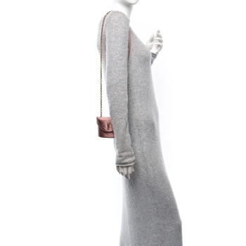 SAINT LAURENT Satin Matelasse Monogram Micro June Box Bag Dragee