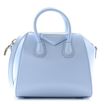 GIVENCHY Shiny Lord Calfskin Mini Antigona Baby Blue