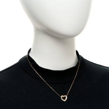 CARTIER 18K Pink Yellow White Gold Diamond Trinity Heart Paved Pendant Necklace CARTIER 18K Pink Yellow White Gold Diamond Trinity Heart Paved Pendant Necklace