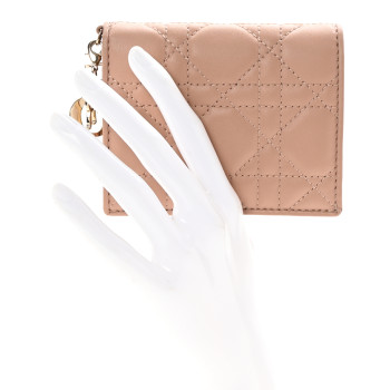CHRISTIAN DIOR Calfskin Cannage Mini Lady Dior Wallet Fard CHRISTIAN DIOR Calfskin Cannage Mini Lady Dior Wallet Fard