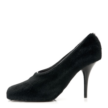 GIVENCHY Shearling Show Stiletto Pumps 40 Black