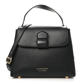 BURBERRY Derby Calfskin House Check Small Camberley Black