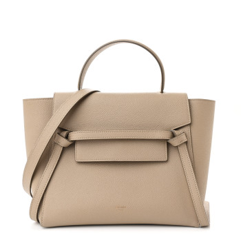 CELINE Grained Calfskin Micro Belt Bag Light Taupe
