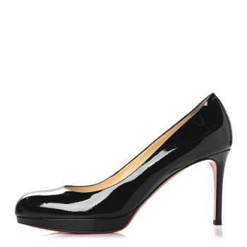 CHRISTIAN LOUBOUTIN Patent New Simple 85 Pumps 41 Black
