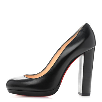 CHRISTIAN LOUBOUTIN Kid Leather Grapi 120 Platform Pumps 39 Black