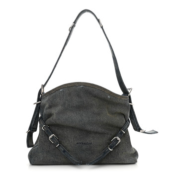 GIVENCHY Washed Denim Medium Voyou Bag Military Blue