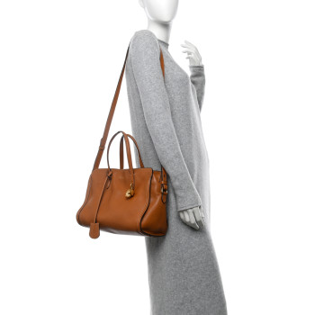 ALEXANDER MCQUEEN Pebbled Calfskin Small Skull Padlock Zip Around Tote Cognac ALEXANDER MCQUEEN Pebbled Calfskin Small Skull Padlock Zip Around Tote Cognac