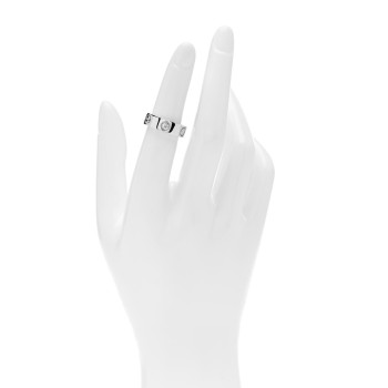 CARTIER 18K White Gold 3 Diamond 5.5mm LOVE Ring 49 5 CARTIER 18K White Gold 3 Diamond 5.5mm LOVE Ring 49 5