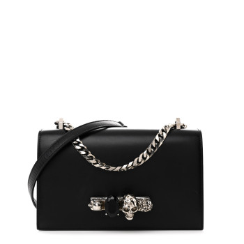 ALEXANDER MCQUEEN Calfskin Knuckle Shoulder Bag Black ALEXANDER MCQUEEN Calfskin Knuckle Shoulder Bag Black