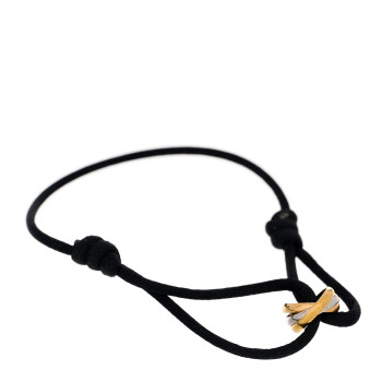 CARTIER 18K Pink Yellow White Gold Trinity Adjustable Cord Bracelet Black CARTIER 18K Pink Yellow White Gold Trinity Adjustable Cord Bracelet Black