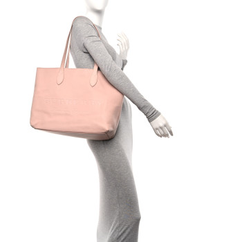 BURBERRY Grainy Calfskin Remington Tote Pale Ash Rose