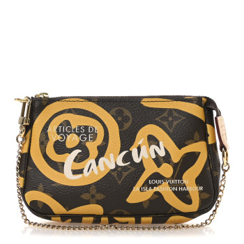 LOUIS VUITTON Monogram Tahitienne Cancun Mini Pochette Accessories