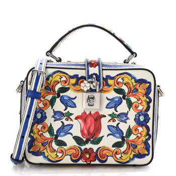 DOLCE & GABBANA Dauphine Majolica Printed Box Bag Multicolor