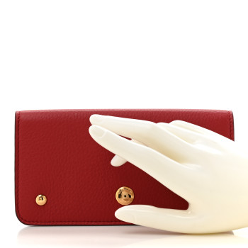 BURBERRY Marais Calfskin Rowe Continental Wallet Dark Carmine