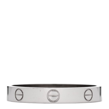 CARTIER 18K White Gold 3.5mm LOVE Wedding Band Ring 65 11.25 CARTIER 18K White Gold 3.5mm LOVE Wedding Band Ring 65 11.25