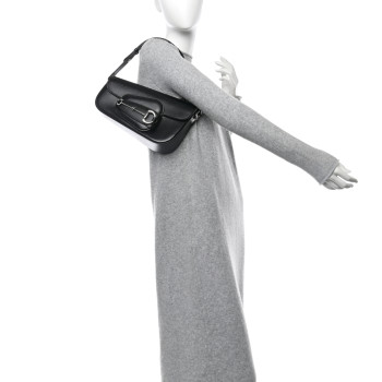 GUCCI Azalea Calfskin Small Horsebit 1955 Asymmetric Shoulder Bag Black