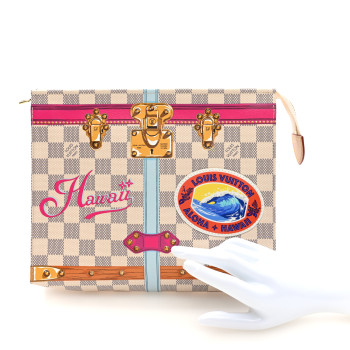 LOUIS VUITTON Damier Azur Summer Trunks Hawaii Toiletry Pouch 26