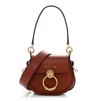 CHLOE Calfskin Small Tess Bag Sepia Brown