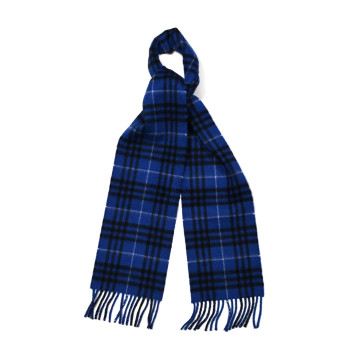 BURBERRY Cashmere Vintage Check Fringe Scarf Knight