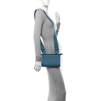 HERMES Togo Videpoches New Blue Jean