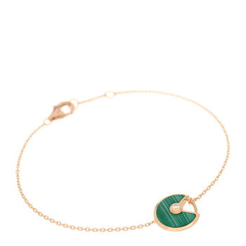 CARTIER 18K Pink Gold Diamond Malachite Amulette de Cartier Bracelet CARTIER 18K Pink Gold Diamond Malachite Amulette de Cartier Bracelet