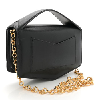 ALAIA Goatskin Le Papa East West Chain Bag Black ALAIA Goatskin Le Papa East West Chain Bag Black