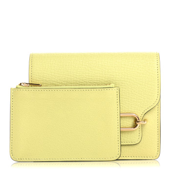 HERMES Chevre Mysore Roulis Slim Wallet Jaune Bourgeon
