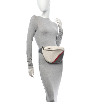 FENDI Glazed Fabric Vitello King FF 1974 Diagonal Belt Bag Perla Argilla Fragola