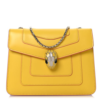 BULGARI Calfskin Small Serpenti Forever Snake Strap Crossbody Bag Yellow Multicolor BULGARI Calfskin Small Serpenti Forever Snake Strap Crossbody Bag Yellow Multicolor